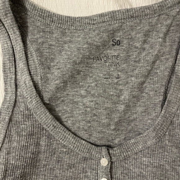 Grey Soft Ribbed Tank - Picture 2 of 2